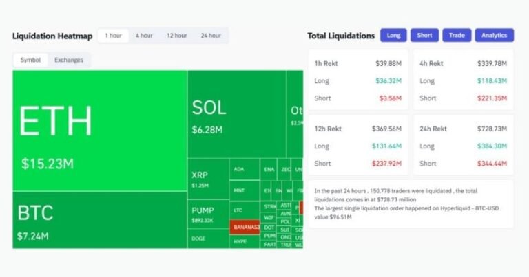 Cryptocurrency market sees $340M wiped out in four-hour plunge